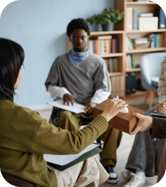 group of people in therapy