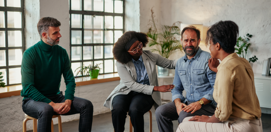 group of people in therapy