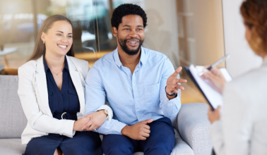 a couple with a therapist